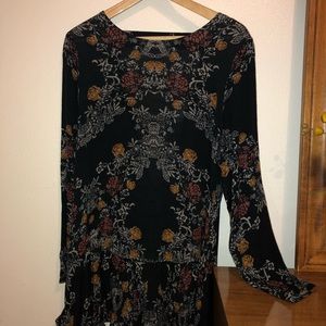 Long Sleeve Floral Dress